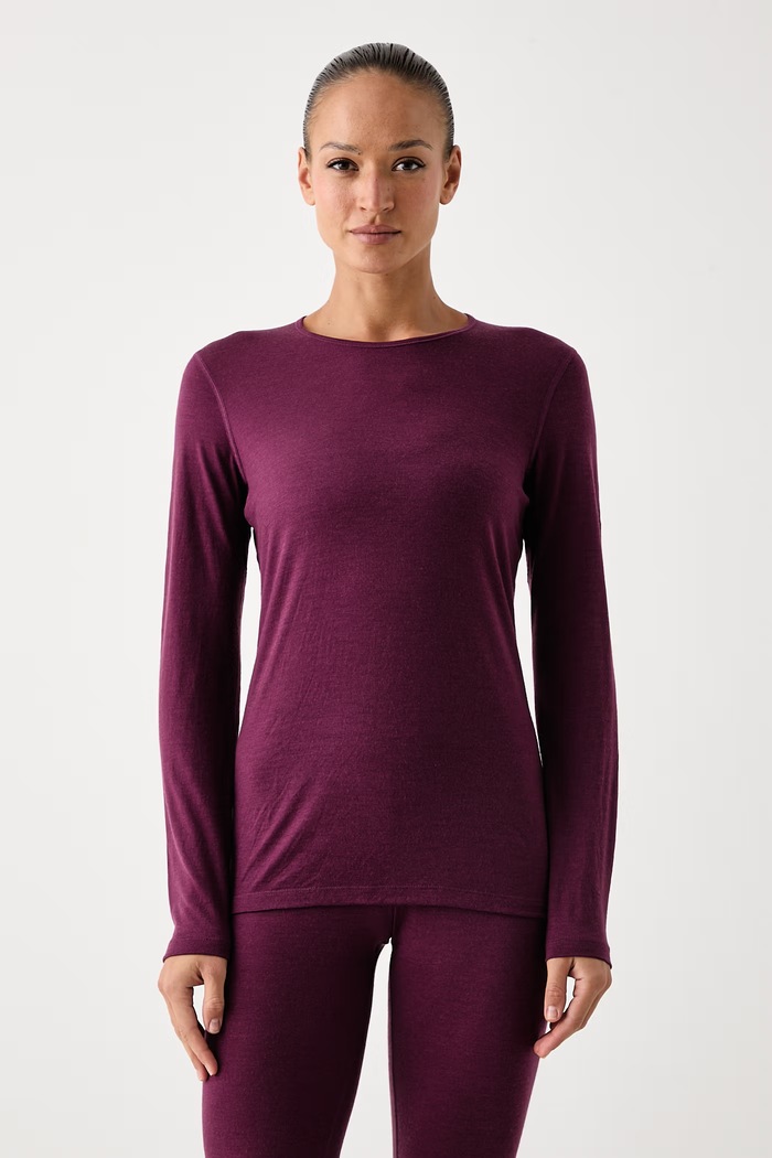 Icebreaker Longsleeve funkcyjny damski z wełny merino 200 Oasis fioletowy IB1043750PB1
