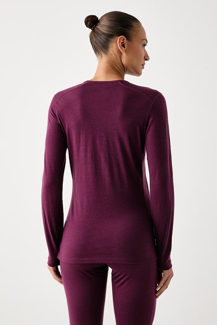 Odzież Icebreaker Longsleeve funkcyjny damski z wełny merino 200 Oasis IB1043750PB1 fioletowy
