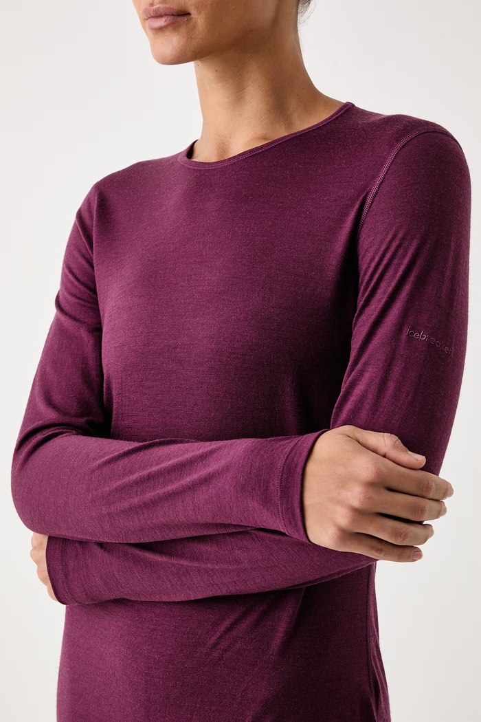 Longsleeve funkcyjny damski z wełny merino 200 Oasis Icebreaker IB1043750PB1 fioletowy