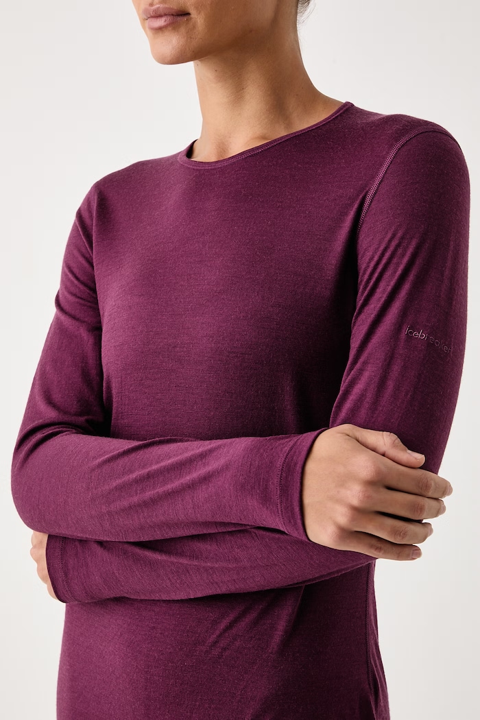 Longsleeve funkcyjny damski z wełny merino 200 Oasis Icebreaker IB1043750PB1 fioletowy