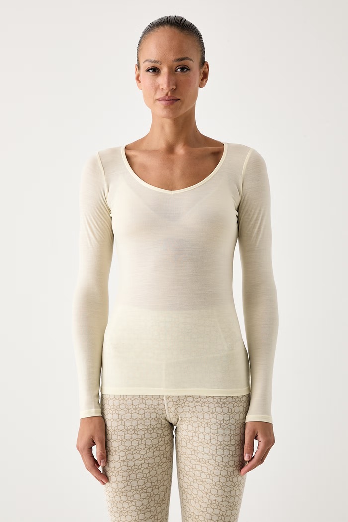 Icebreaker Longsleeve funkcyjny damski z wełną merino Siren żółty IB1031940001