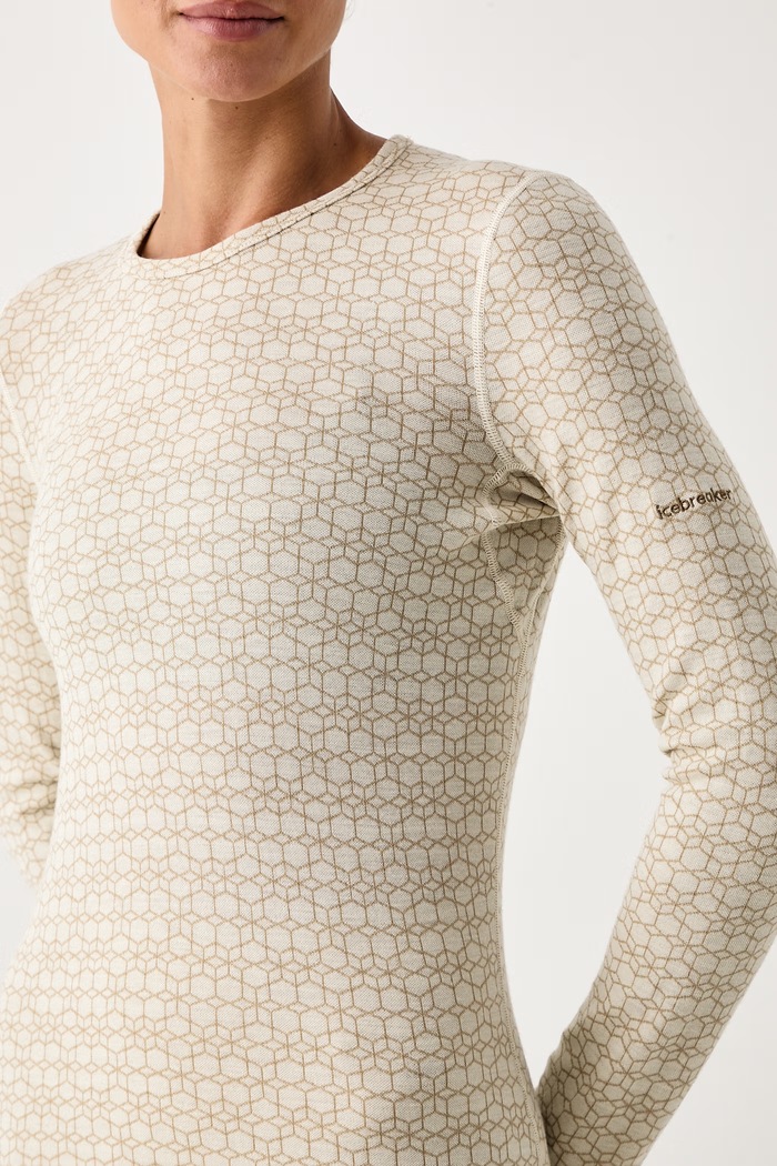 Longsleeve termoaktywny damski z wełny merino Merino 260 Oasis Icebreaker IB0A57JC0NU1 beżowy