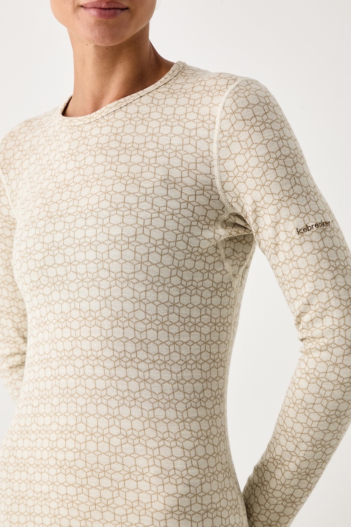 Longsleeve termoaktywny damski z wełny merino Merino 260 Oasis Icebreaker IB0A57JC0NU1 beżowy