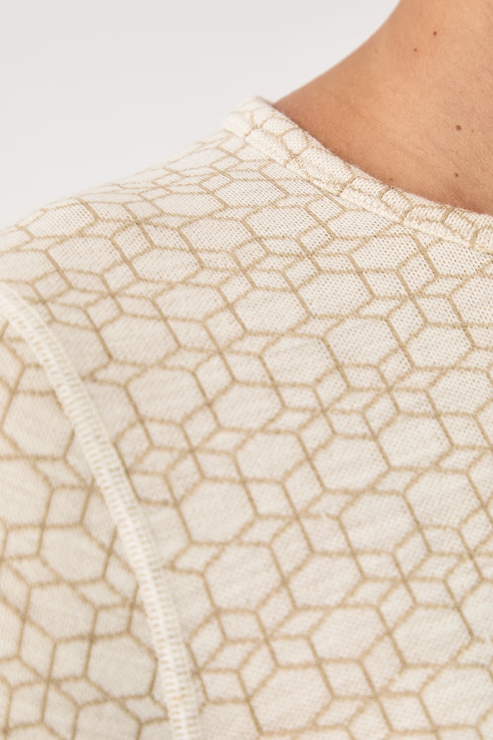 Longsleeve termoaktywny damski z wełny merino Merino 260 Oasis Icebreaker beżowy IB0A57JC0NU1