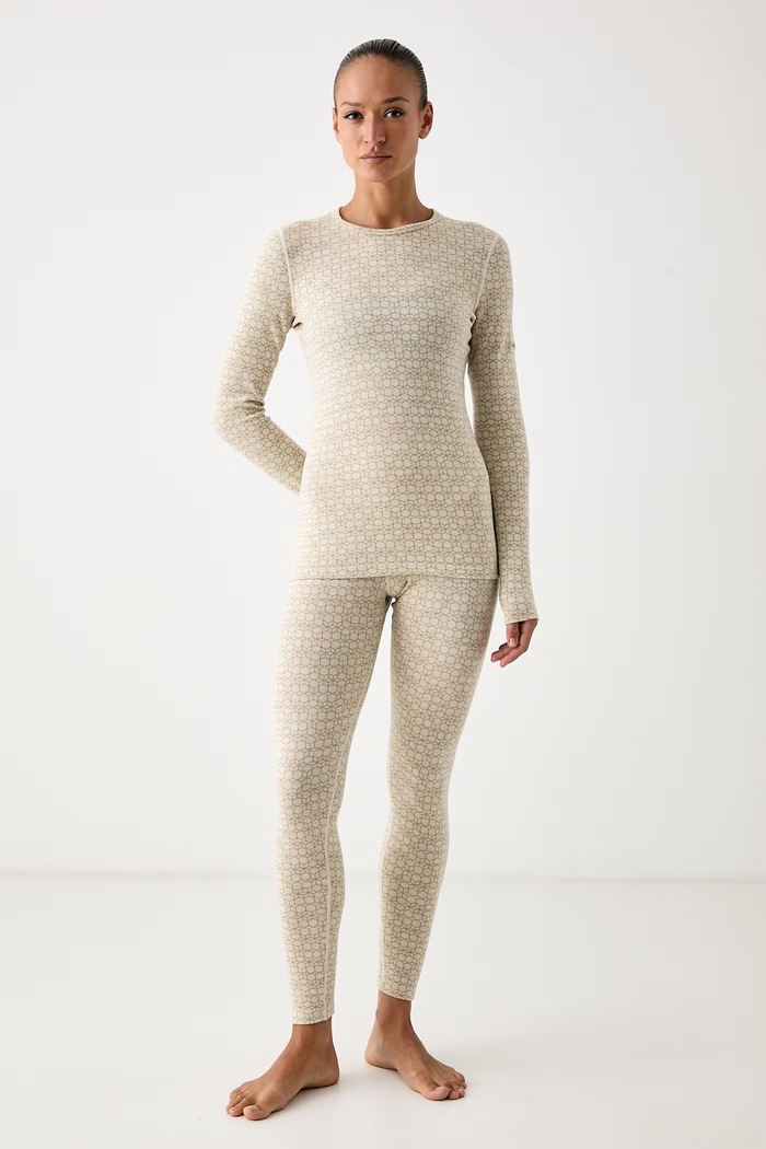 Icebreaker Legginsy funkcyjne damskie z wełny merino Merino 260 Oasis IB0A57JB0NU1 beżowy AW26