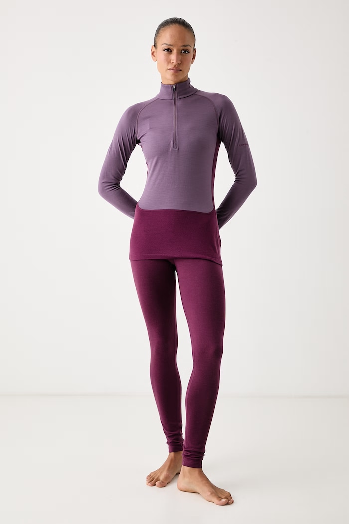 Icebreaker Longsleeve funkcyjny damski z wełny merino Merino ZoneKnit 200 IB0A57CK0O11 fioletowy AW26