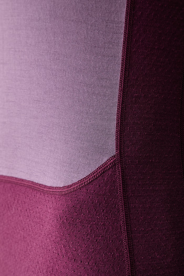 Longsleeve funkcyjny damski z wełny merino Merino ZoneKnit 200 Icebreaker fioletowy IB0A57CK0O11