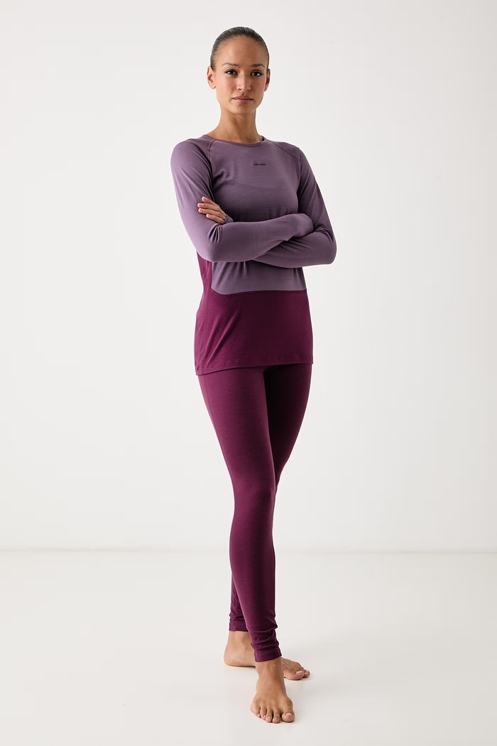 Icebreaker Longsleeve funkcyjny damski z wełny merino Merino ZoneKnit 200 IB0A579P0O11 fioletowy AW26