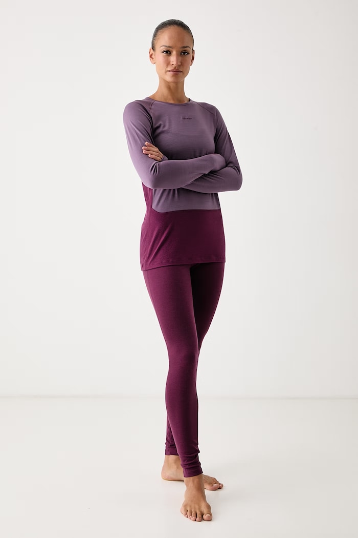 Icebreaker Longsleeve funkcyjny damski z wełny merino Merino ZoneKnit 200 IB0A579P0O11 fioletowy AW26