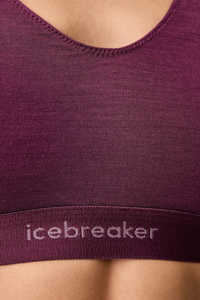 Biustonosz damski z wełną merino Merino 125 Cool-Lite Icebreaker IB0A57240PB1 fioletowy