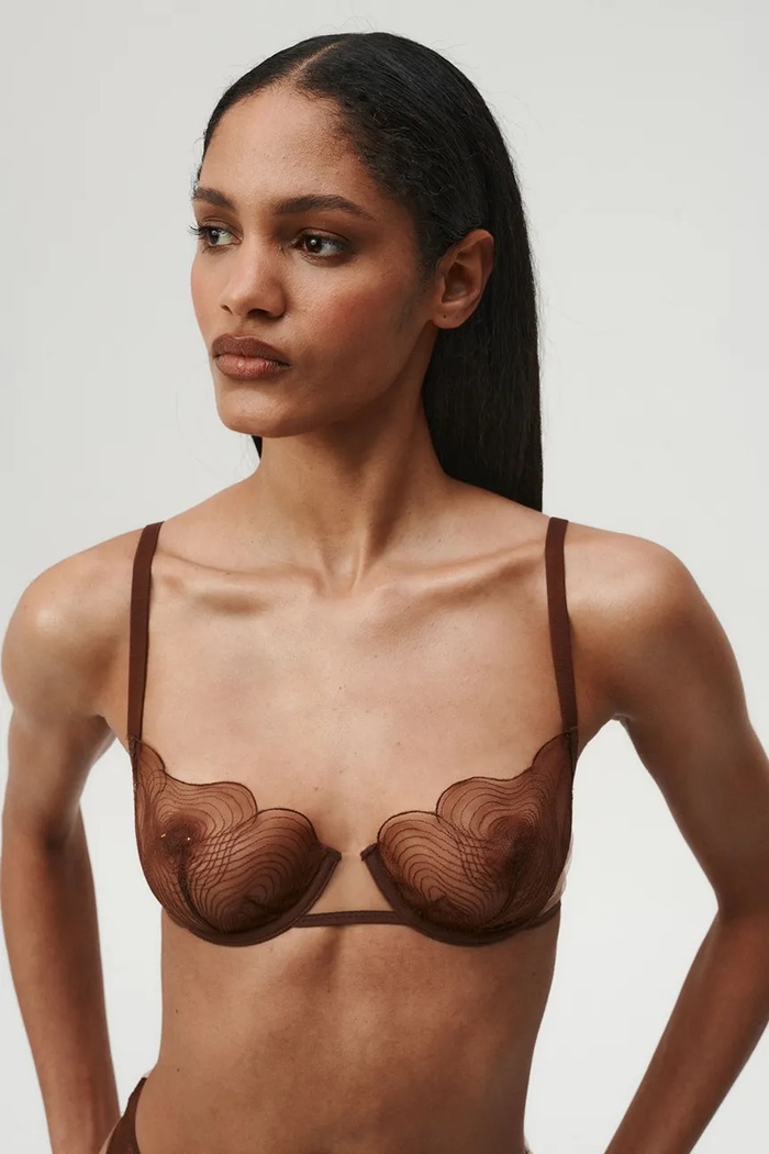 Undress Code balconette nedrček čipkast Hypnotic rjava 1327