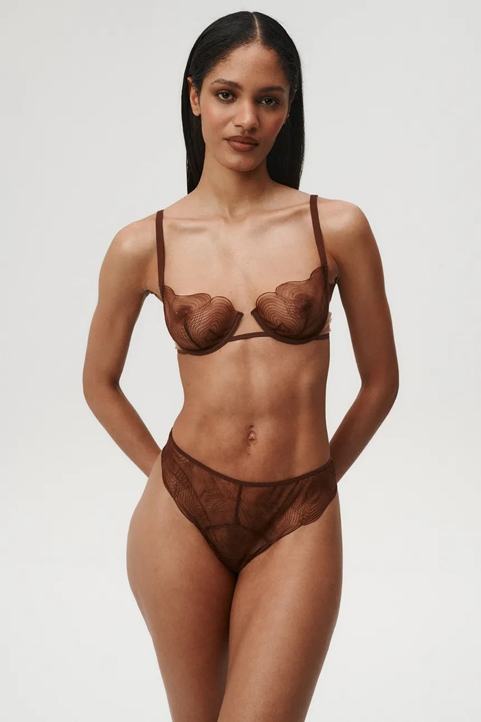 Undress Code balconette nedrček čipkast Hypnotic 1327 rjava AW26