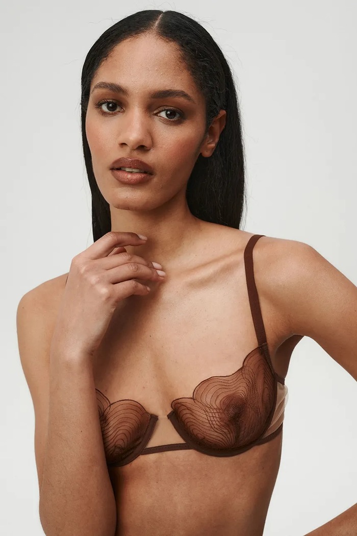 Undress Code balconette nedrček čipkast Hypnotic rjava 1327