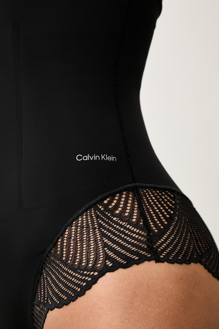 Κορμάκι γυναικείο Calvin Klein Underwear LV00QF8982 μαύρο
