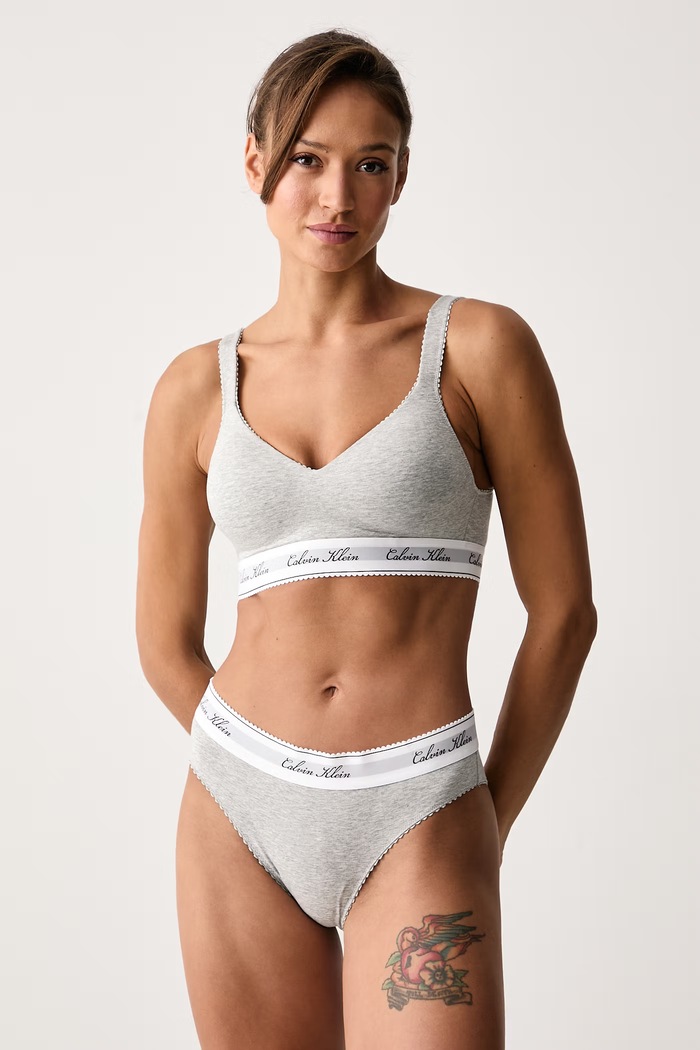 Calvin Klein Underwear Biustonosz trójkątny LV00QF9071 szary AW26