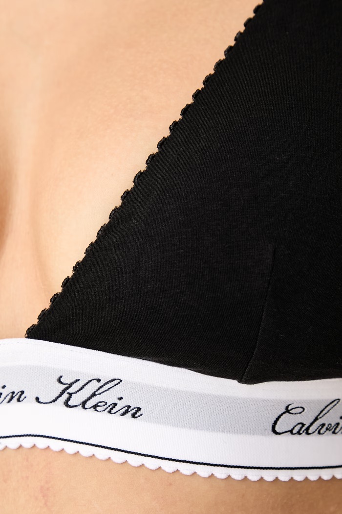 Ρούχα Calvin Klein Underwear Τριγωνικό σουτιέν με βαμβάκι LV00QF9068 μαύρο