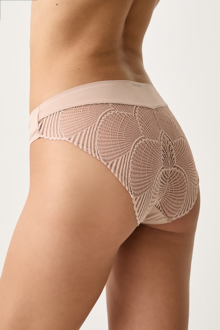 Calvin Klein Underwear Klasične hlačke ženske LV00QF8969 bež AW26
