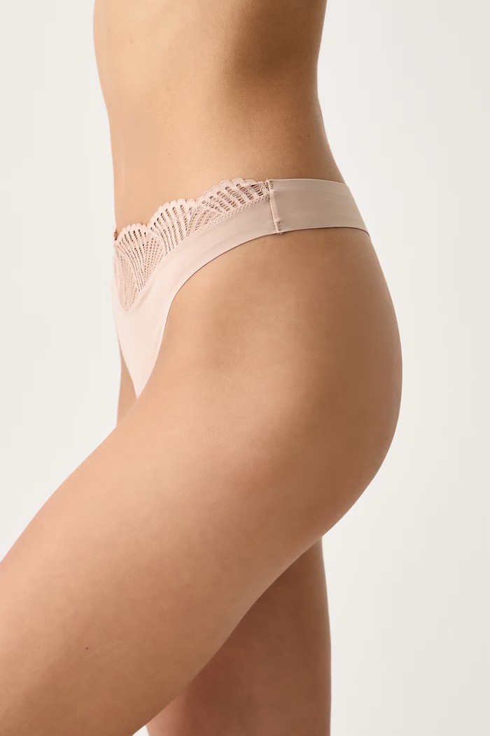 Calvin Klein Underwear Tangice ženske LV00QF8968 bež AW26
