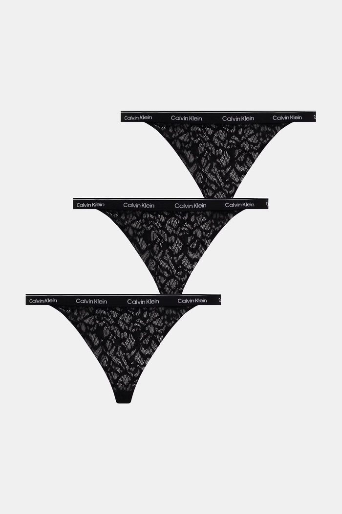 Calvin Klein Underwear figi damskie 3-pack czarny LV00QD5434
