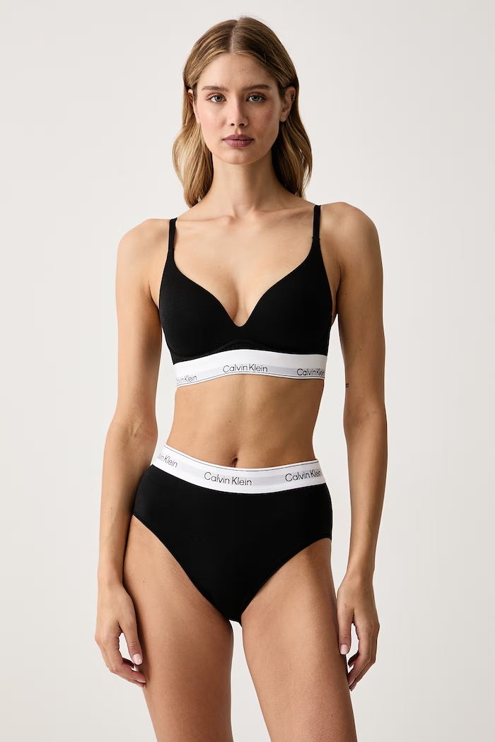 Calvin Klein Underwear Trojuholníková podprsenka s bavlnou LV00QF8992 čierna AW26