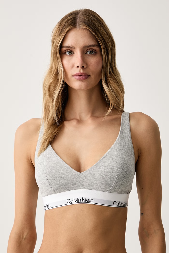 Calvin Klein Underwear Trojuholníková podprsenka s modalom sivá LV00QF8990