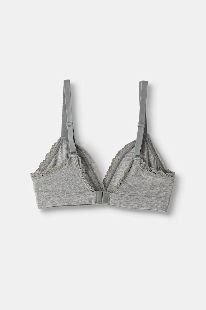 Calvin Klein Underwear biustonosz trójkątny bawełniany z elastanem 2-pack LV00QF9124 szary AW26