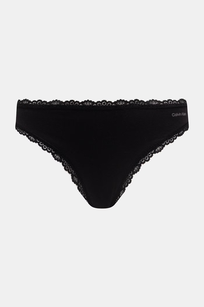 Odzież Calvin Klein Underwear stringi damskie bawełniane z elastanem 2-pack LV00QF9126 szary
