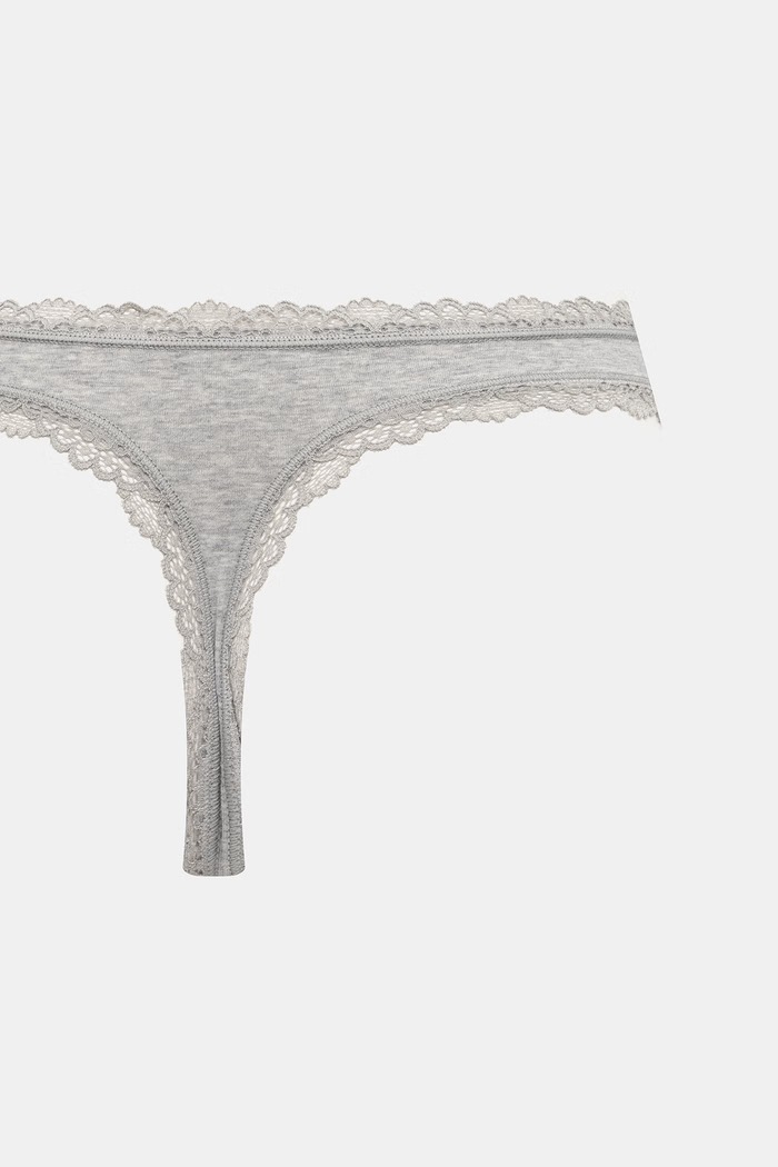 Calvin Klein Underwear stringi damskie bawełniane z elastanem 2-pack szary LV00QF9126
