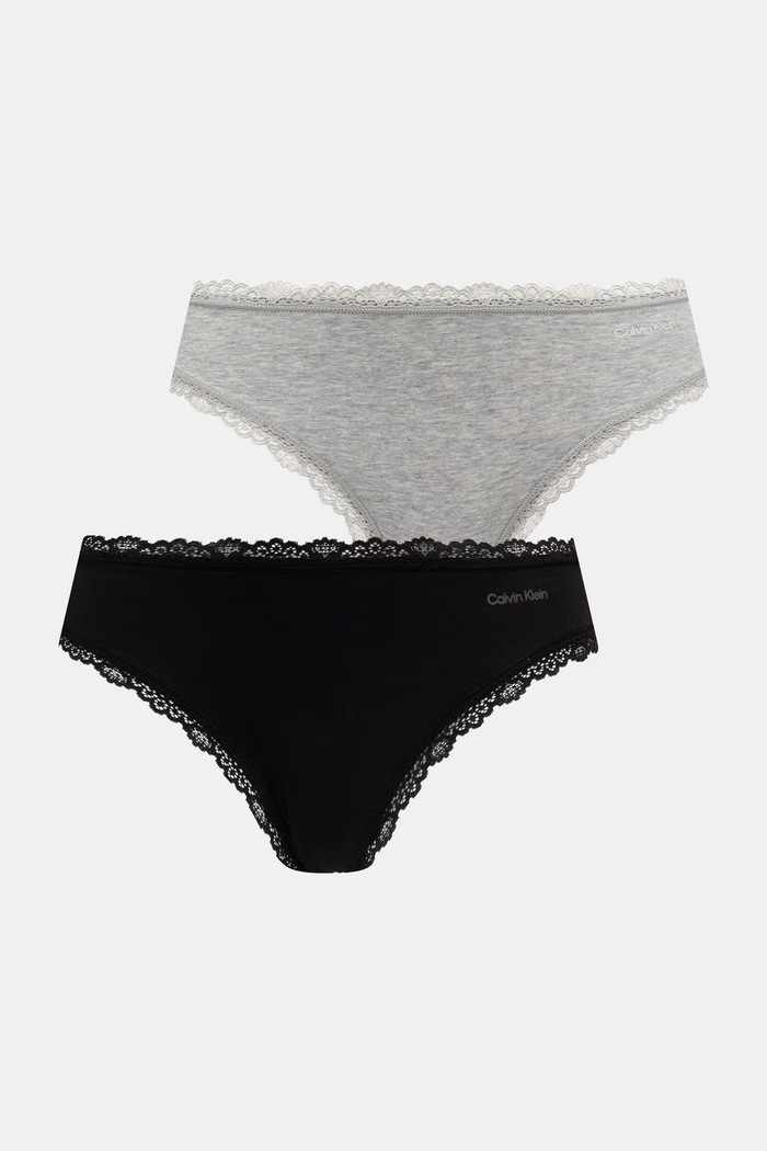 Calvin Klein Underwear figi damskie 2-pack szary LV00QF9125
