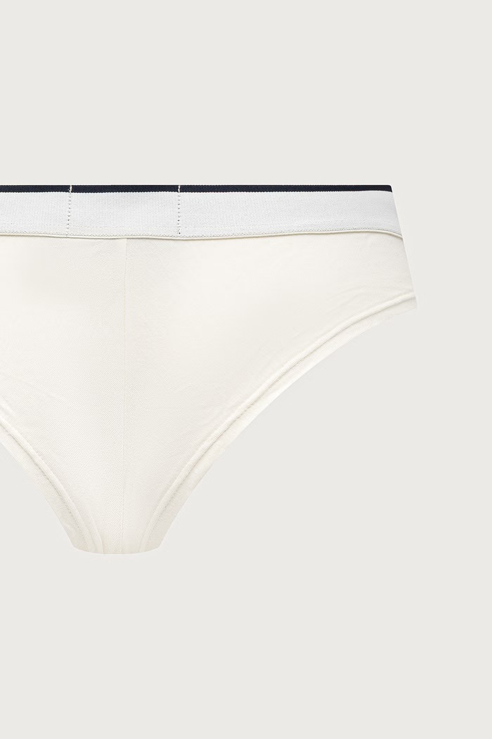 Odzież Emporio Armani Underwear Stringi damskie bawełniane z elastanem 2-pack EW005197.AF27298 biały