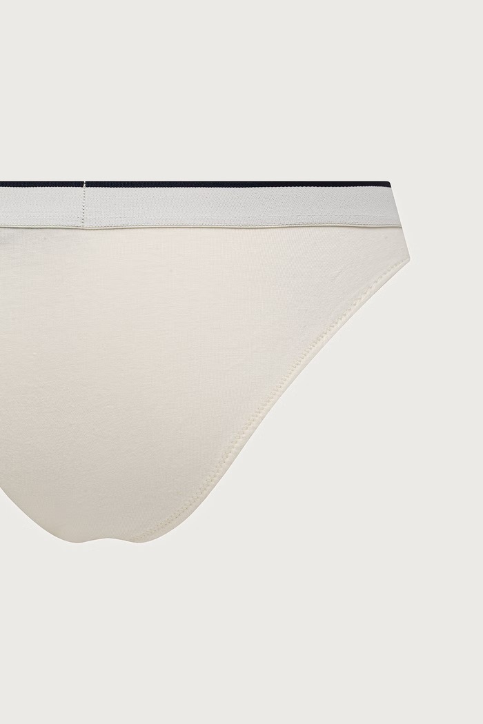 Odzież Emporio Armani Underwear Figi damskie bawełniane z elastanem 2-pack EW005195.AF27298 beżowy