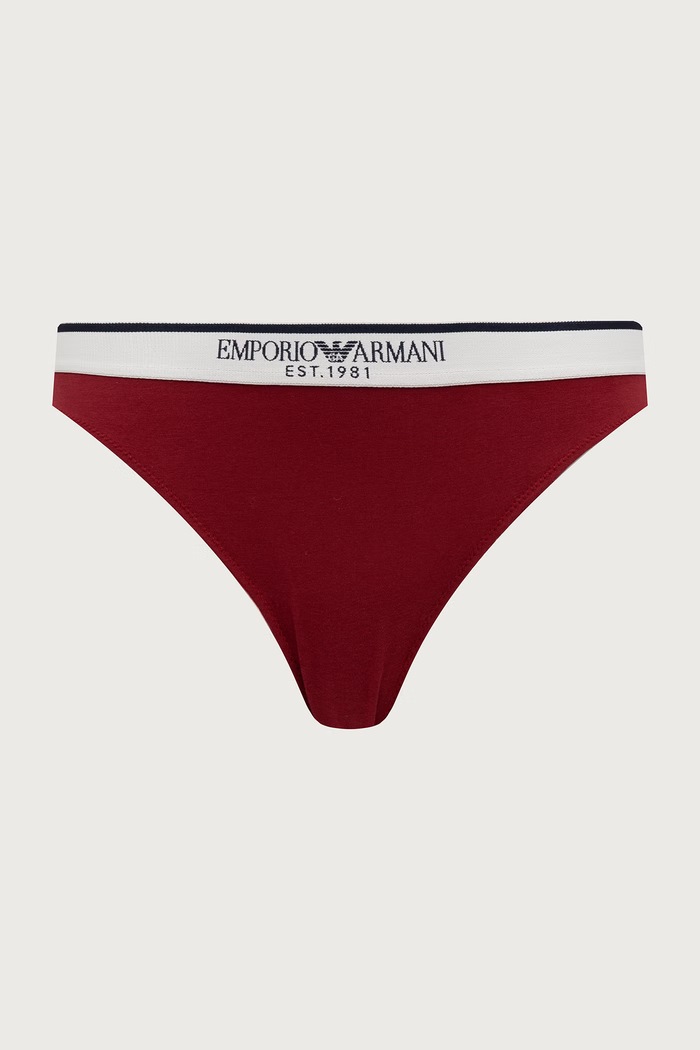 Emporio Armani Underwear Figi damskie bawełniane z elastanem 2-pack EW005195.AF27298 czerwony AW26