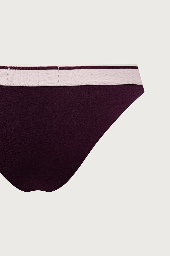 Odzież Emporio Armani Underwear Figi damskie bawełniane z elastanem 2-pack EW005195.AF27298 fioletowy