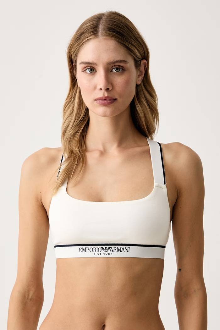 Emporio Armani Underwear Komplet bielizny damski bawełniany z elastanem EW001905.AF27298 beżowy AW26