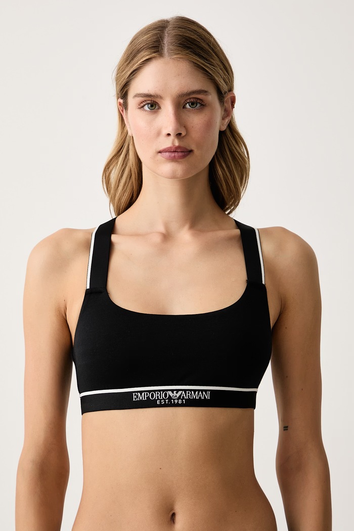 Odzież Emporio Armani Underwear Komplet bielizny damski bawełniany z elastanem EW001905.AF27298 czarny