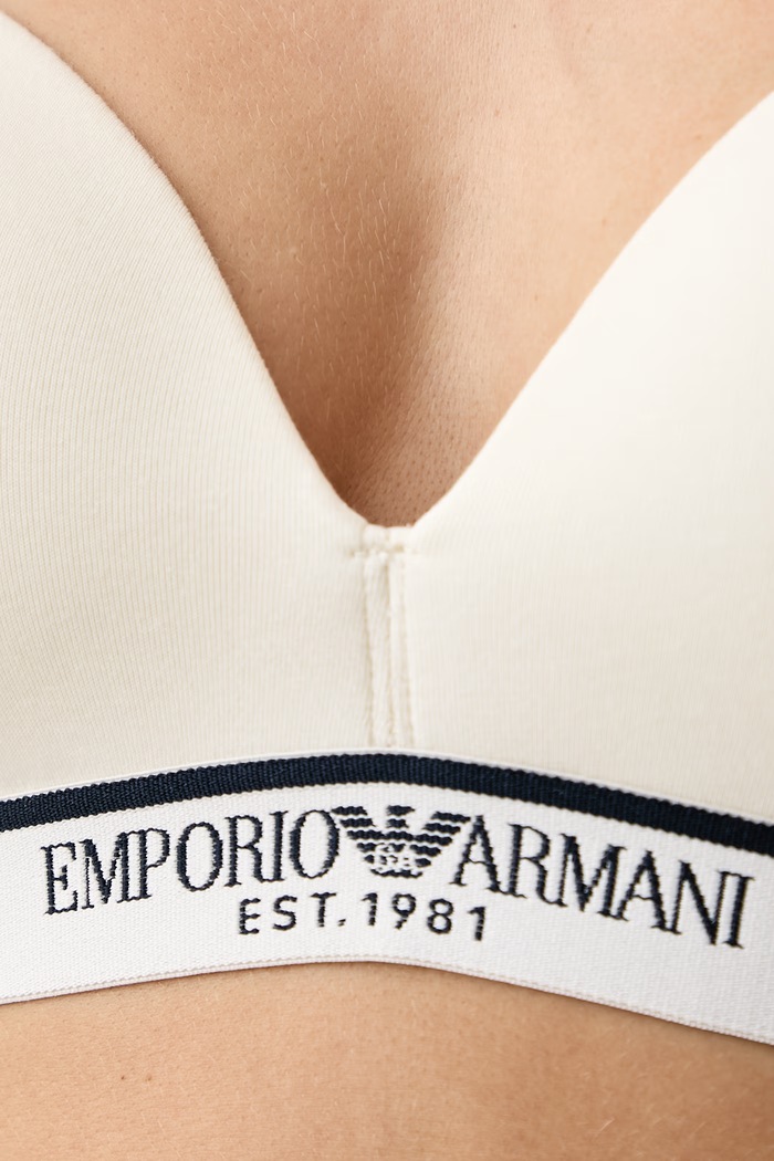 Odzież Emporio Armani Underwear Biustonosz z bawełną EW000442.AF27298 beżowy