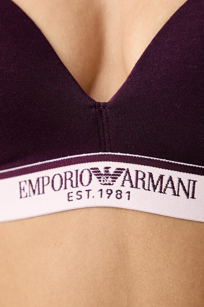 Odzież Emporio Armani Underwear Biustonosz z bawełną EW000442.AF27298 fioletowy