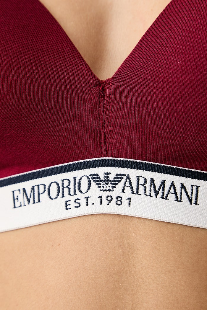 Odzież Emporio Armani Underwear Biustonosz z bawełną EW000442.AF27298 bordowy