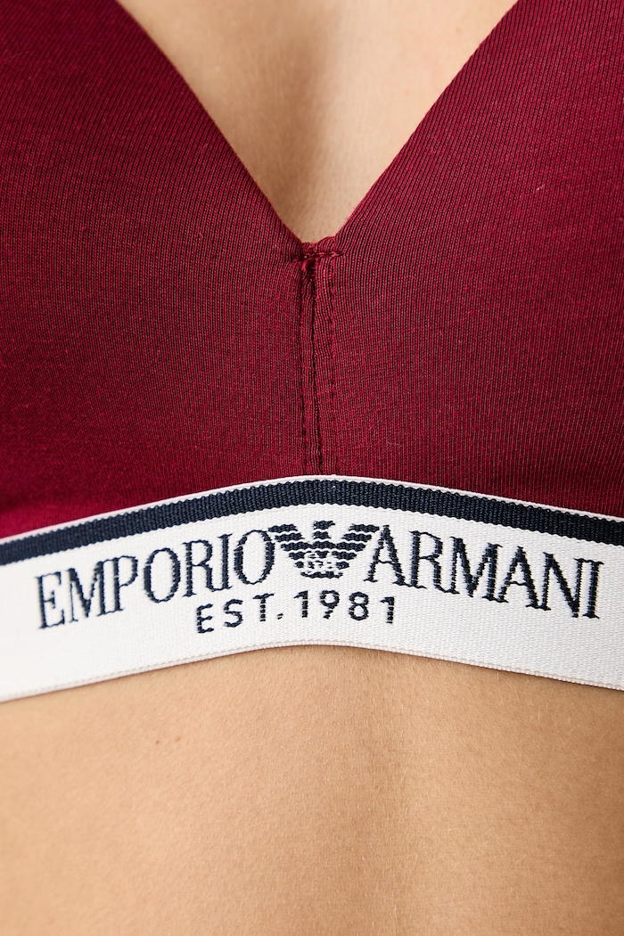 Odzież Emporio Armani Underwear Biustonosz z bawełną EW000442.AF27298 bordowy