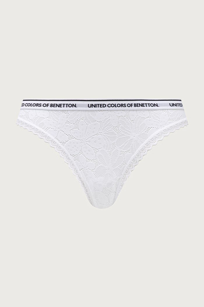 United Colors of Benetton Stringi damskie 2-pack 39J61S036 biały AW26