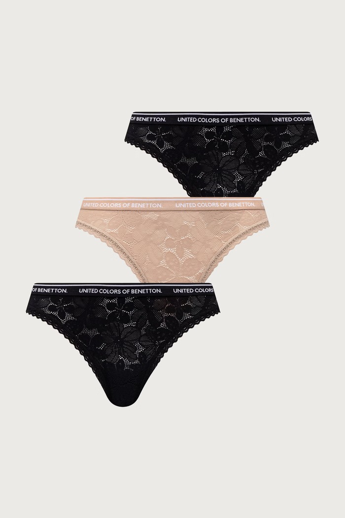United Colors of Benetton Stringi damskie 2-pack beżowy 39J61S036