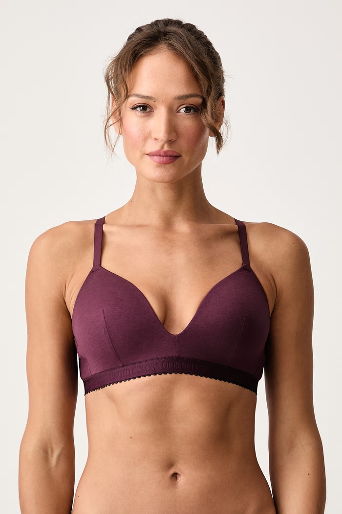 United Colors of Benetton Z bawełną bordowy 3G681R02G