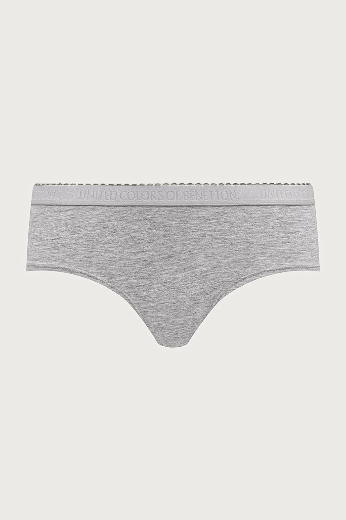 Odzież United Colors of Benetton Majtki damskie bawełniane z elastanem 3-pack 3G681S033 szary