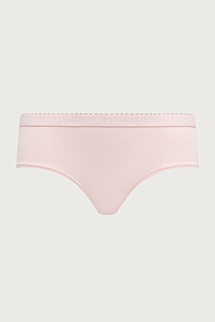 United Colors of Benetton Majtki damskie bawełniane z elastanem 3-pack 3G681S033 bordowy AW26