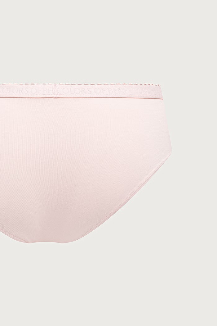 Majtki damskie bawełniane z elastanem 3-pack United Colors of Benetton bordowy 3G681S033