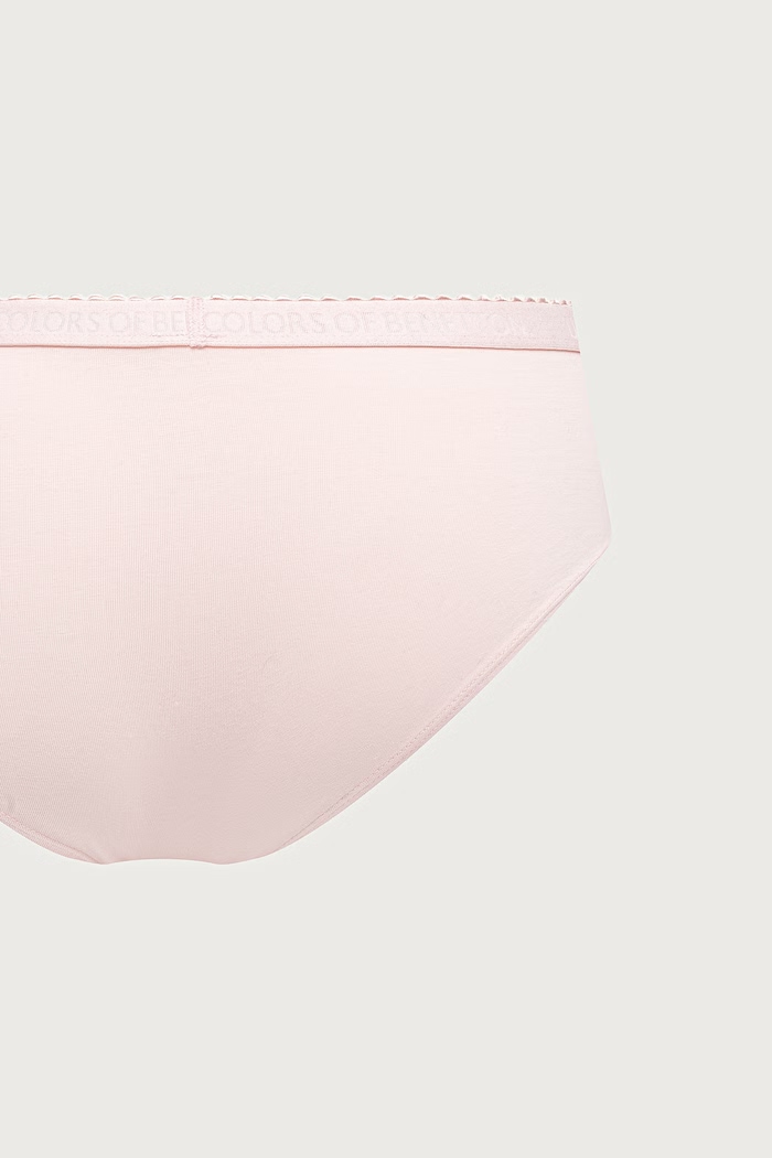 Majtki damskie bawełniane z elastanem 3-pack United Colors of Benetton bordowy 3G681S033