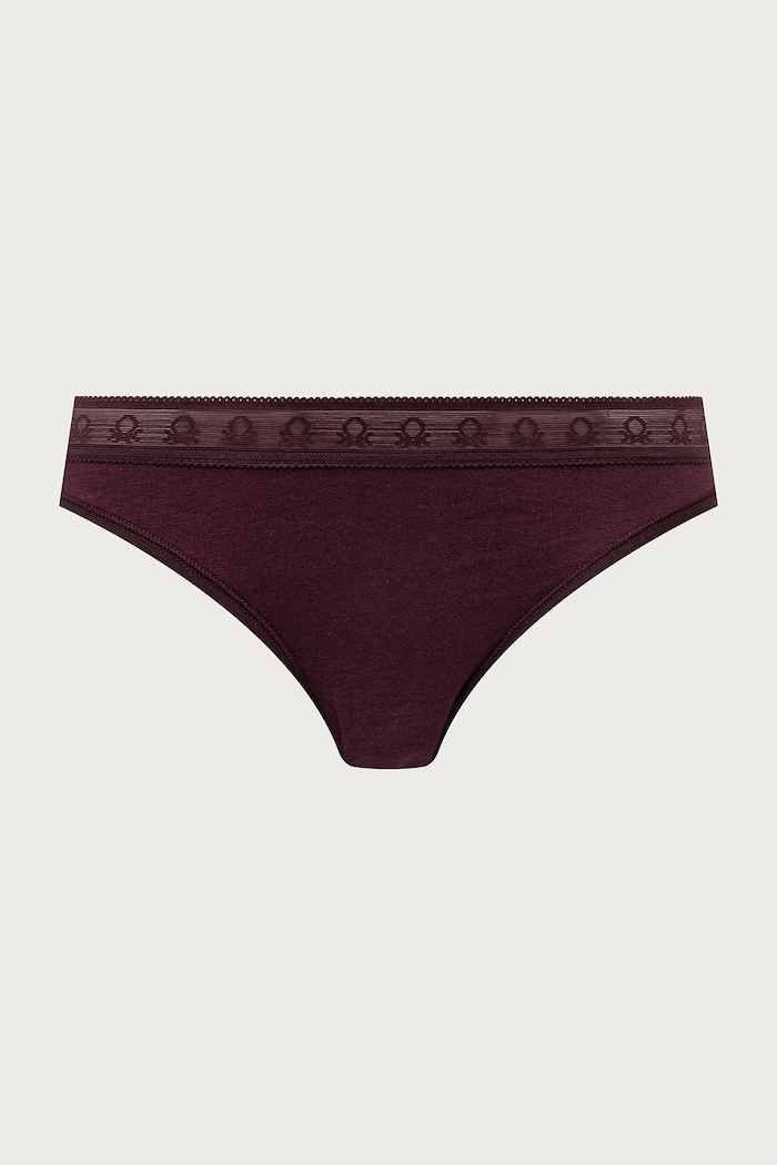 Majtki damskie bawełniane z elastanem 3-pack United Colors of Benetton 3G681S03A różowy