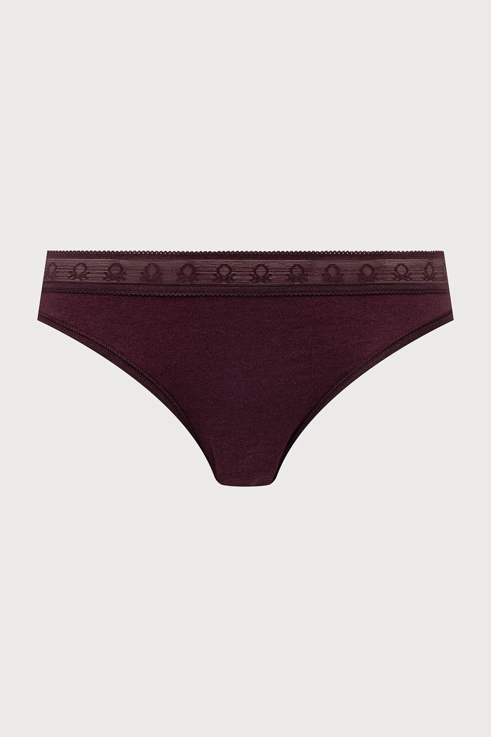 Majtki damskie bawełniane z elastanem 3-pack United Colors of Benetton 3G681S03A różowy