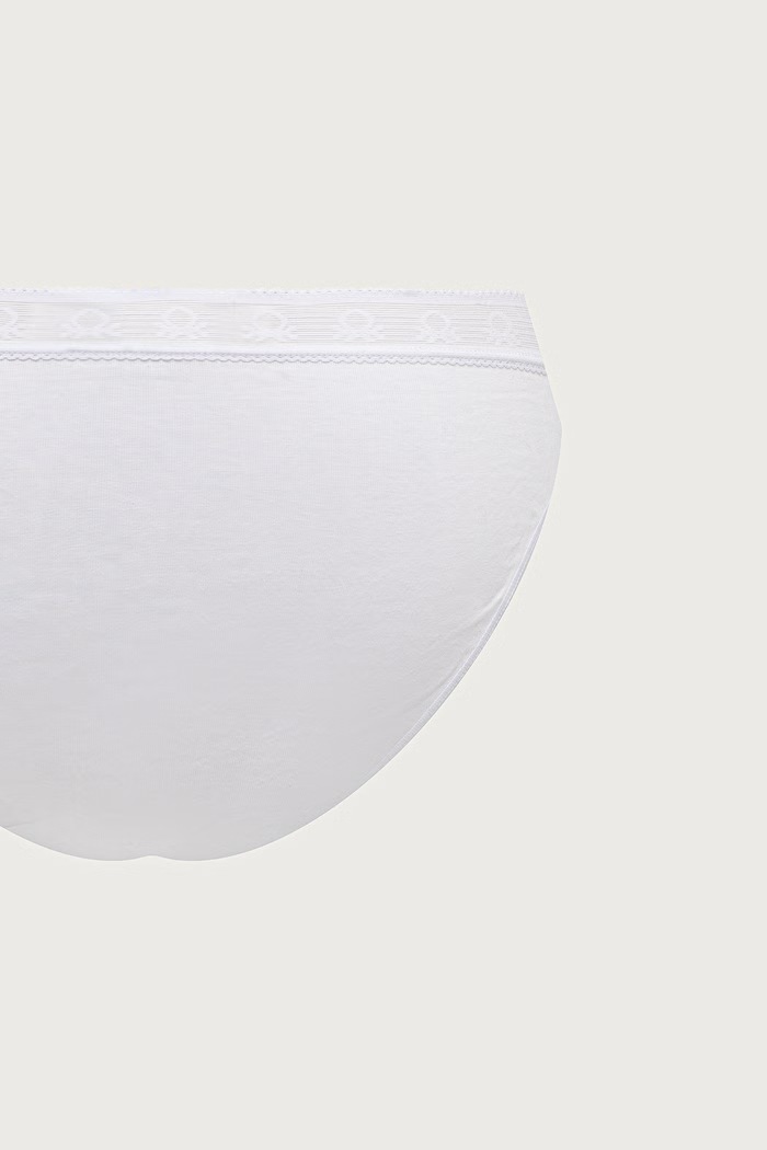 Majtki damskie bawełniane z elastanem 3-pack United Colors of Benetton szary 3G681S03A