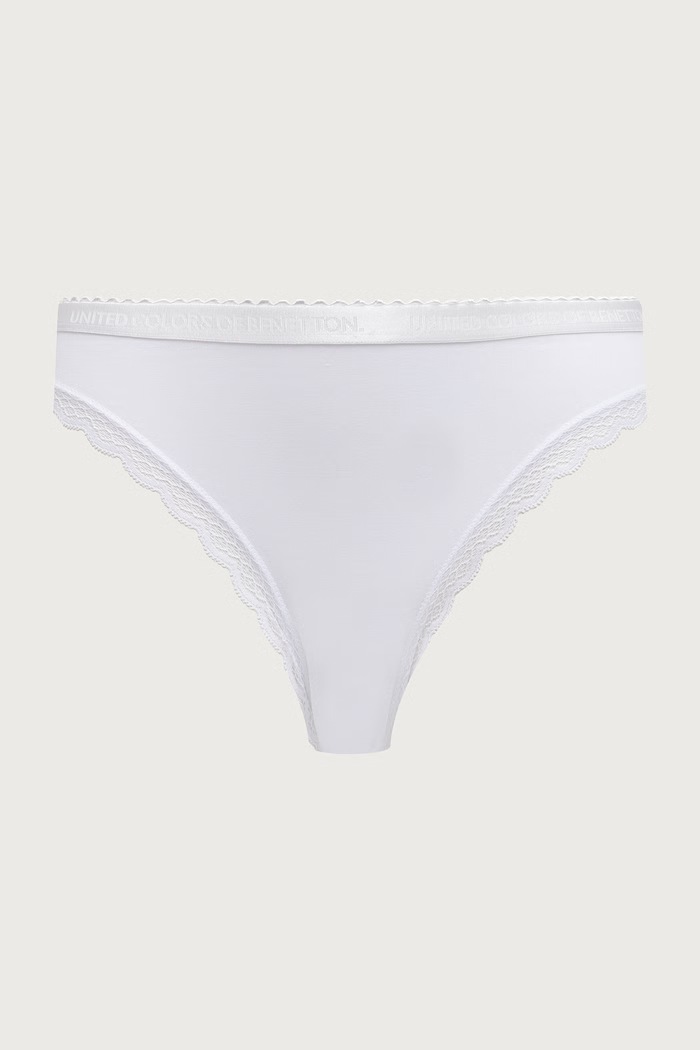 United Colors of Benetton Majtki damskie z bawełną 3-pack 3XCM1S034 bordowy AW26